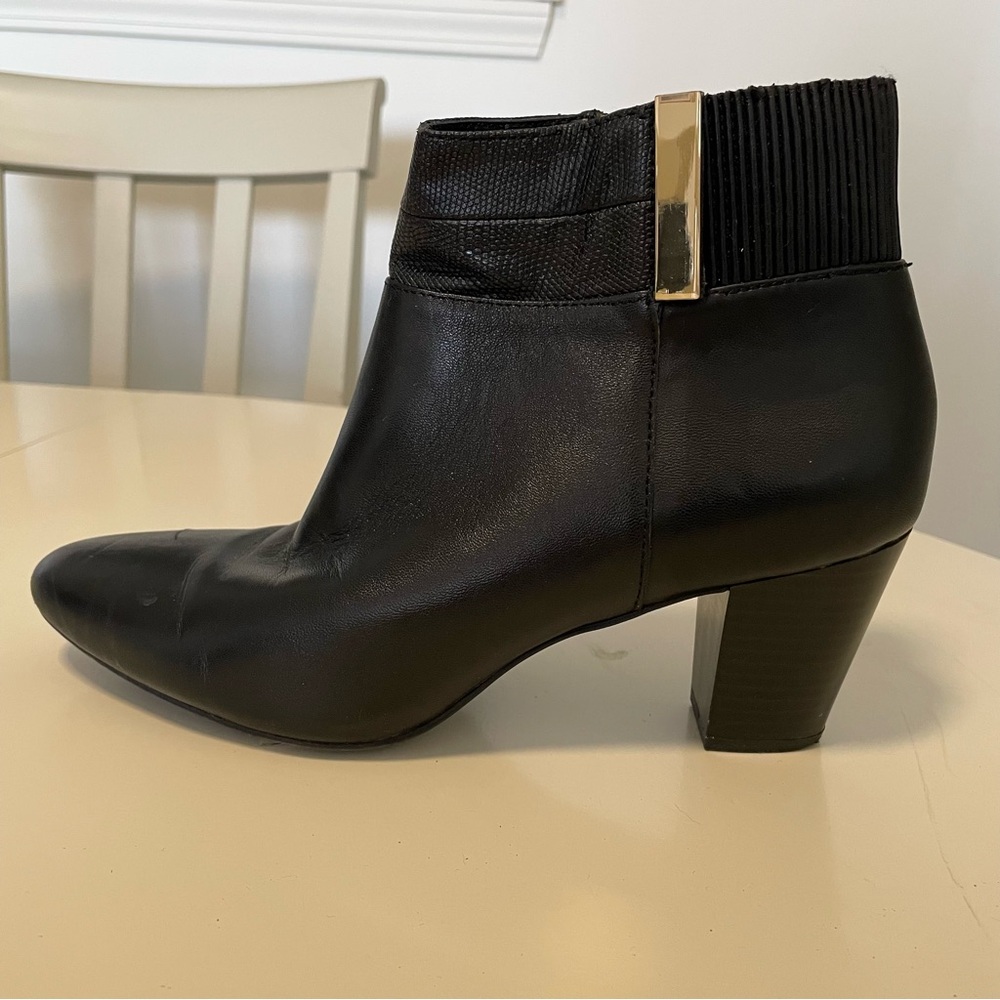Alfani Step n Flex Black Zip Ankle Boots/Booties Size 9